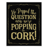 alcoholbruiloft, pop kurk, gepopte vraag, foto afdruk (Voorkant)