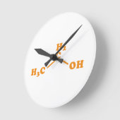Alcoholethanol Moleculaire chemische formule Ronde Klok (Hoek)