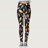 Alcoholflessenpatroon Leggings (Voorkant)