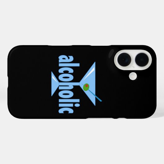 Alcoholic Case-Mate iPhone Case (Achterkant (horizontaal))
