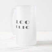 Alcoholic grappige vormgeving matglas bierpul (Voorkant links)