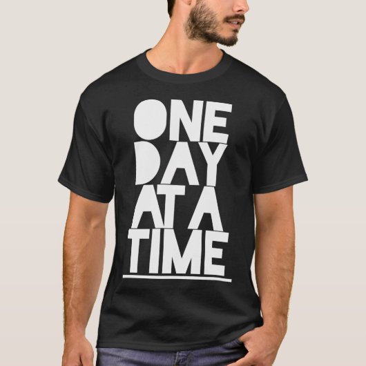 Alcoholics anoniem Een dag voor een soberheid adve T-shirt (Voorkant)