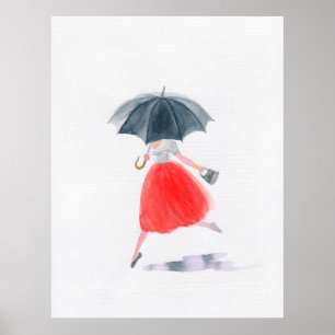 Alcoholinkt Abstract. Gebleken minerale Vintage. B Poster