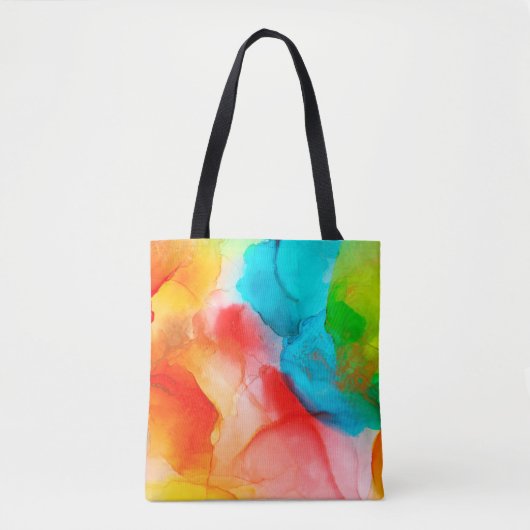 Alcoholinkt abstracte achtergrond, macrofotoabstra tote bag (Voorkant)