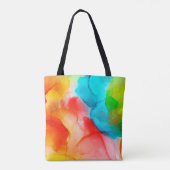 Alcoholinkt abstracte achtergrond, macrofotoabstra tote bag (Achterkant)