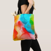Alcoholinkt abstracte achtergrond, macrofotoabstra tote bag (Dichtbij)