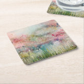 Alcoholinkt Abstracte bloem Kartonnen Onderzetters (Schuin)