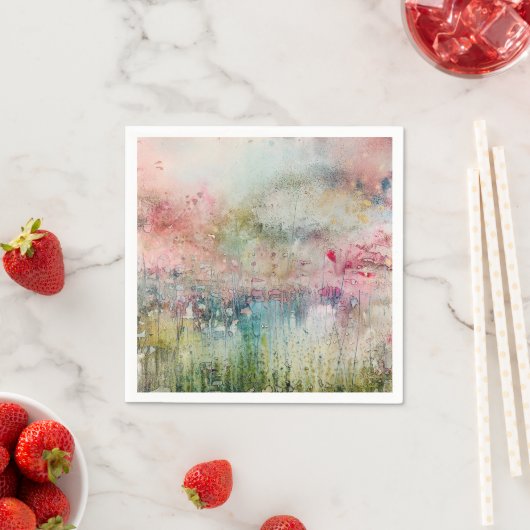 Alcoholinkt Abstracte bloem Servet (Insitu)