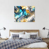 Alcoholinkt Abstracte kunst Canvas Afdruk (Insitu (Slaapkamer))