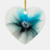 Alcoholinkt Bloem Keramisch Ornament (Voorkant)