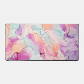 Alcoholinkt in pastelkleuren patroon gepersonalise bureaumat (Voorkant)