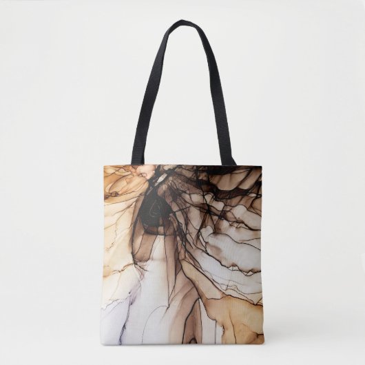 Alcoholinkt kleur. Grey Handmade Marble Texture. G Tote Bag (Voorkant)