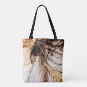 Alcoholinkt kleur. Grey Handmade Marble Texture. G Tote Bag (Achterkant)
