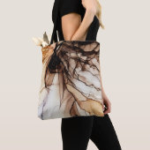 Alcoholinkt kleur. Grey Handmade Marble Texture. G Tote Bag (Dichtbij)