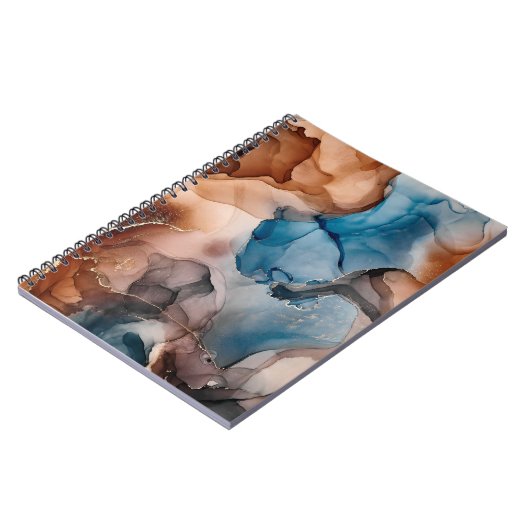 Alcoholinkt kleuren doorschijnend. Abstract multic Notitieboek (Linkerzijde)