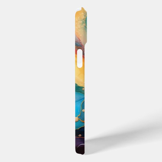 Alcoholinkt Kleurrijke Vloeibare Marmeren Kunst Case-Mate iPhone Case (Achterkant / Rechts)