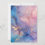 Alcoholinkt Marmeren Baby shower Uitnodiging (Achterkant)