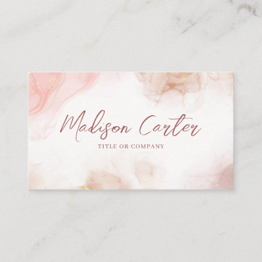 Alcoholinkt met vloeibare Waterverf Afsprakenkaartje (Achterkant)