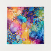 Alcoholinkt moderne waterverven achtergrond wandkleed (Voorkant (horizontaal))