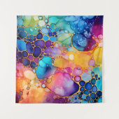 Alcoholinkt moderne waterverven achtergrond wandkleed (Voorkant)