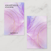 Alcoholinkt Paars Verpakking Kaarten Visitekaartje (Voorkant / Achterkant)