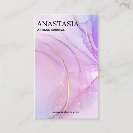 Alcoholinkt Paars Verpakking Kaarten Visitekaartje (Voorkant)