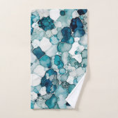 Alcoholinkt Patroon Blauw Levendig Bad Handdoek (Handdoek)