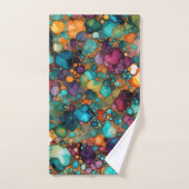 Alcoholinkt Patroon Kleurrijk Levendig Bad Handdoek (Handdoek)