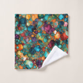 Alcoholinkt Patroon Kleurrijk Levendig Bad Handdoek (Wasdoekje)