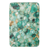 Alcoholinkt patroon Mint Groen Goud Badmat (Voorkant Verticaal)