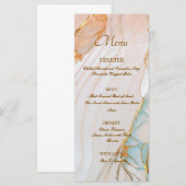 Alcoholinkt Roos Elegant Flat Menu (Voorkant / Achterkant)