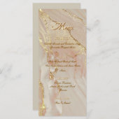 Alcoholinkt Roos Glitter Gold Elegant Flat Menu (Voorkant / Achterkant)