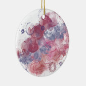 Alcoholinkt Roze druppels Keramisch Ornament (Rechts)