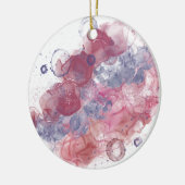 Alcoholinkt Roze druppels Keramisch Ornament (Links)