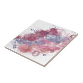 Alcoholinkt Roze druppels Tegeltje (Zijkant)