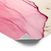 Alcoholinkt schilderen. Kaleidoscoop. Paars Poster (Hoek)