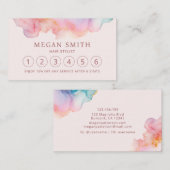 Alcoholinkt Vloeibare pastel Klantenkaartje (Voorkant / Achterkant)