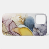 Alcoholinkt wervelt, gele tint, abstract. Case-Mate iPhone case (Achterkant (horizontaal))