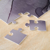 Alcoholinkt wervelt, gele tint, abstract. legpuzzel (Zijkant)