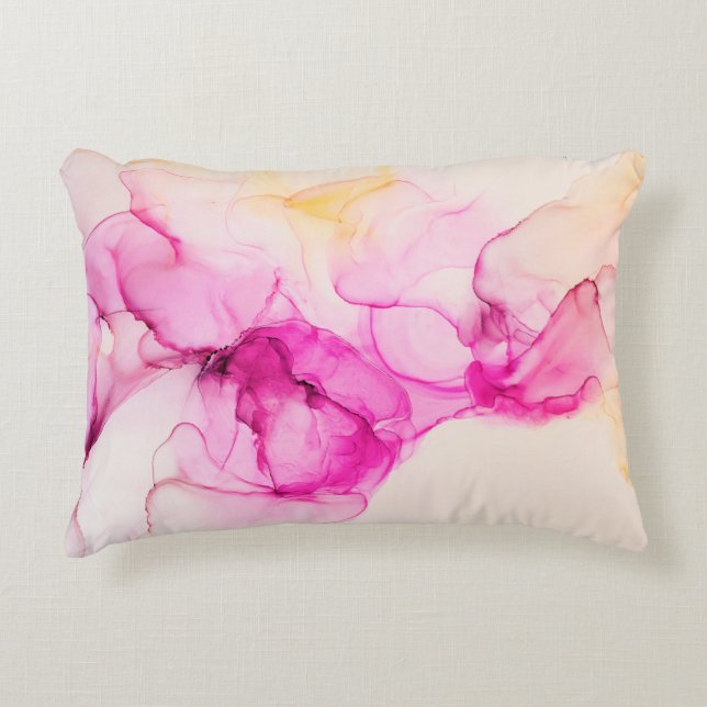 Alcoholinkt zee textuur. Contemhedendaagse kunst. Accent Kussen (Voorkant)