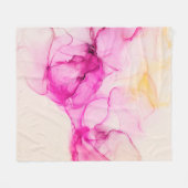 Alcoholinkt zee textuur. Contemhedendaagse kunst. Fleece Deken (Voorkant (Horizontaal))