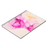 Alcoholinkt zee textuur. Contemhedendaagse kunst. Notitieboek (Linkerzijde)