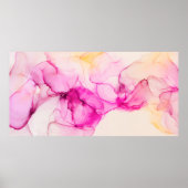 Alcoholinkt zee textuur. Contemhedendaagse kunst. Poster (Voorkant)