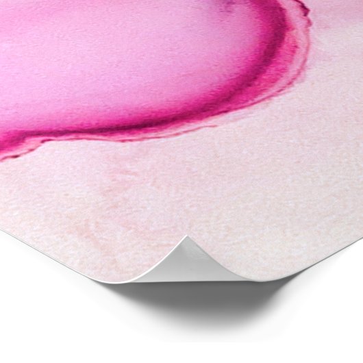 Alcoholinkt zee textuur. Contemhedendaagse kunst. Poster (Hoek)