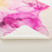 Alcoholinkt zee textuur. Contemhedendaagse kunst. Sherpa Deken (3/4)