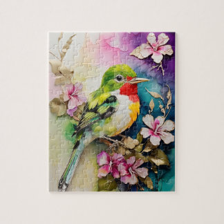 Alcoholinkten verf Cuban Tody Bird Legpuzzel
