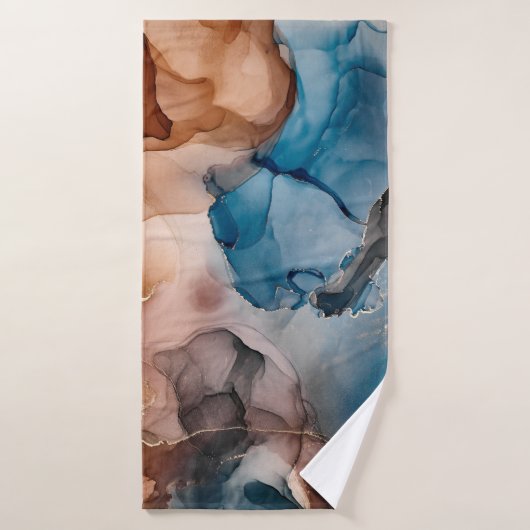 Alcoholinktkleuren doorschijnend. Abstracte multic Badhanddoek (Badhanddoek)