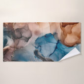 Alcoholinktkleuren doorschijnend. Abstracte multic Badhanddoek (Badhanddoek)