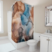 Alcoholinktkleuren doorschijnend. Abstracte multic Douchegordijn (In situ)