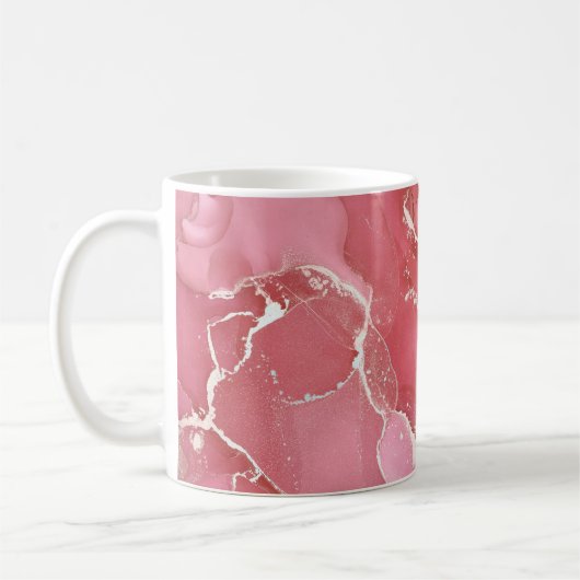 Alcoholinktkleuren doorschijnend. Abstracte multic Koffiemok (Links)